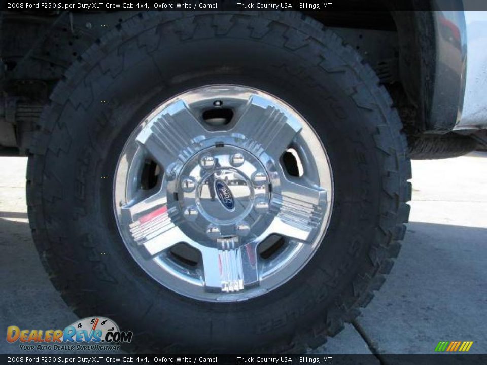 2008 Ford F250 Super Duty XLT Crew Cab 4x4 Oxford White / Camel Photo #8