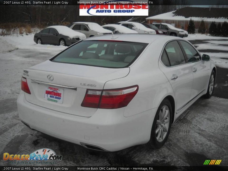 2007 Lexus LS 460 Starfire Pearl / Light Gray Photo #3