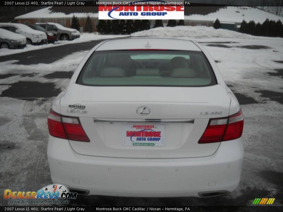 2007 Lexus LS 460 Starfire Pearl / Light Gray Photo #4