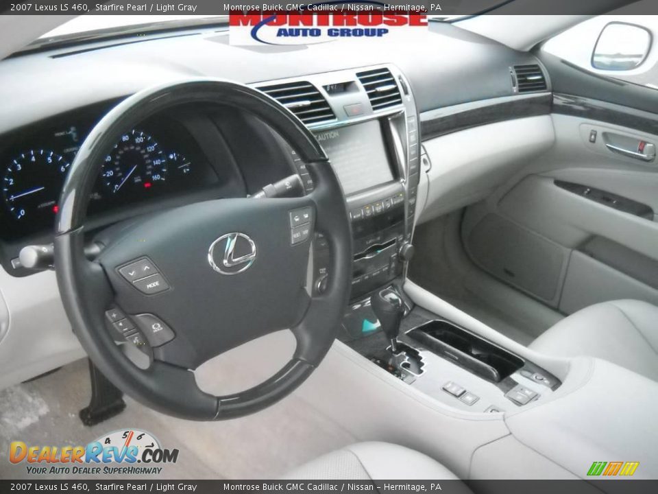 2007 Lexus LS 460 Starfire Pearl / Light Gray Photo #9