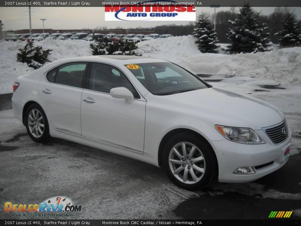2007 Lexus LS 460 Starfire Pearl / Light Gray Photo #24