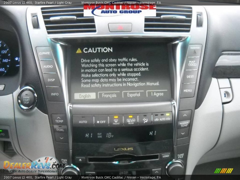 2007 Lexus LS 460 Starfire Pearl / Light Gray Photo #27