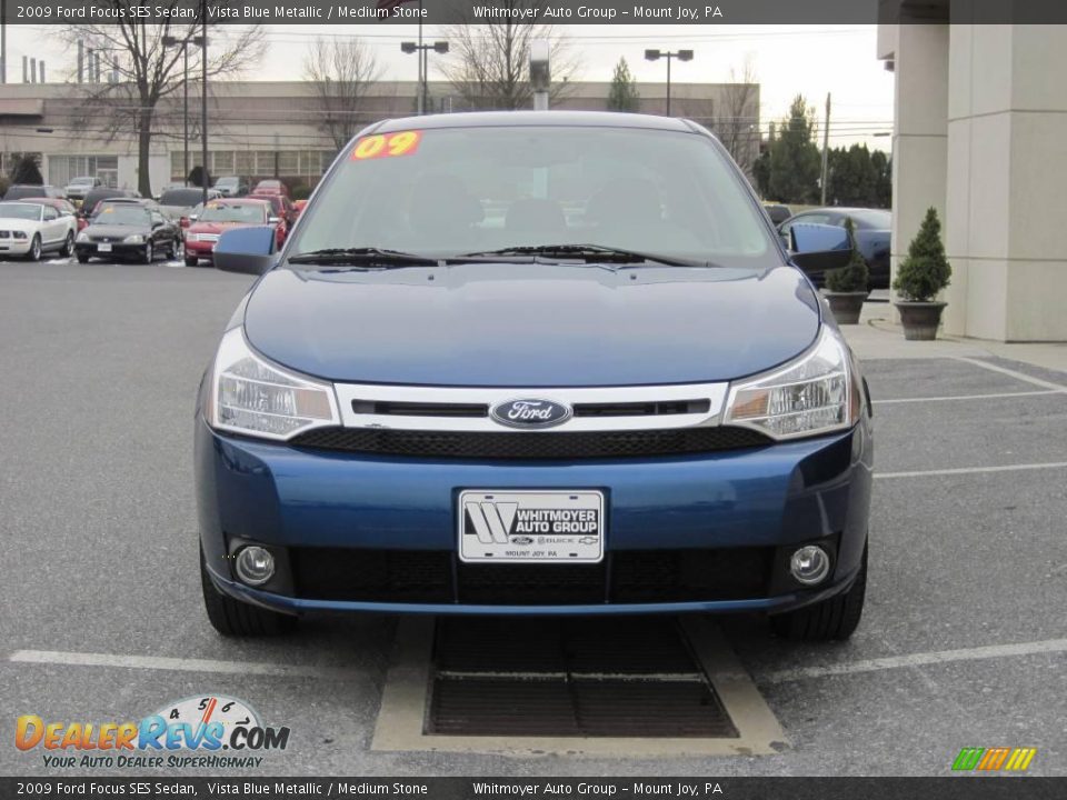2009 Ford Focus SES Sedan Vista Blue Metallic / Medium Stone Photo #2