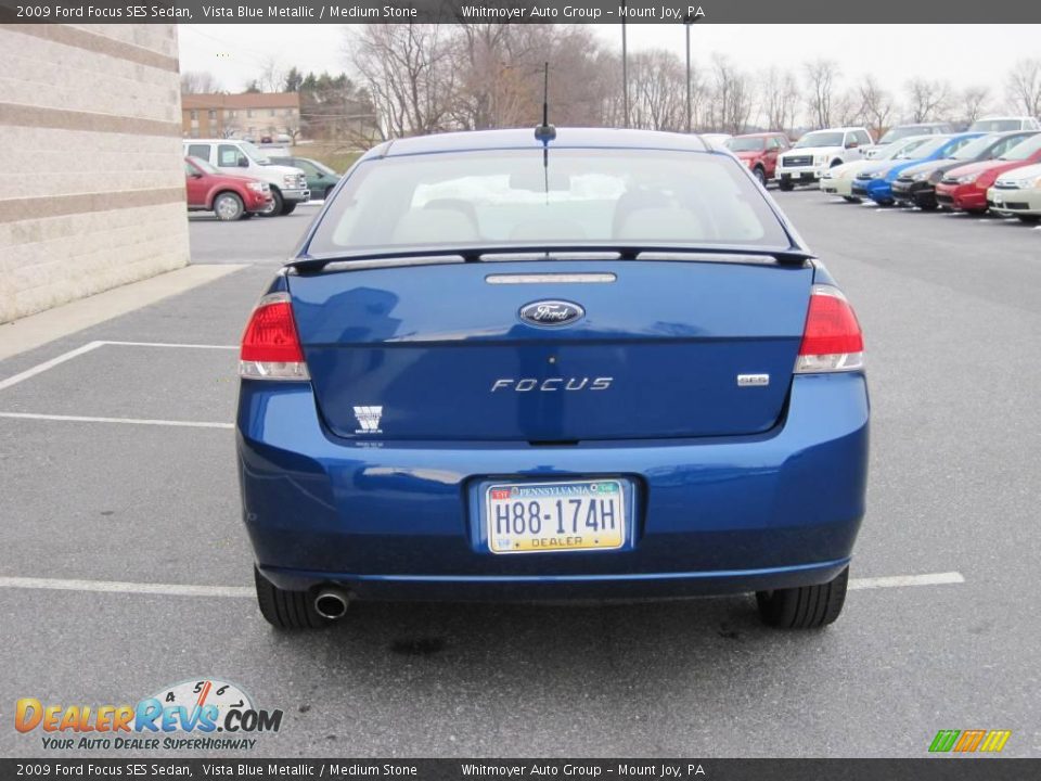 2009 Ford Focus SES Sedan Vista Blue Metallic / Medium Stone Photo #10
