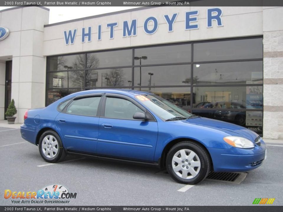 2003 Ford Taurus LX Patriot Blue Metallic / Medium Graphite Photo #1