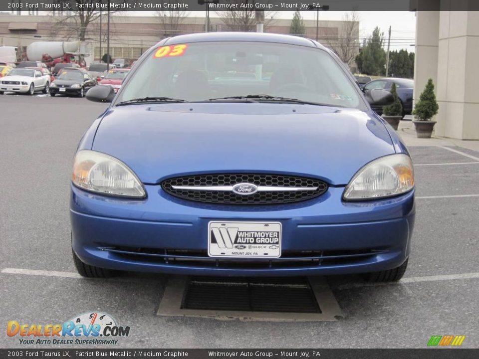 2003 Ford Taurus LX Patriot Blue Metallic / Medium Graphite Photo #2