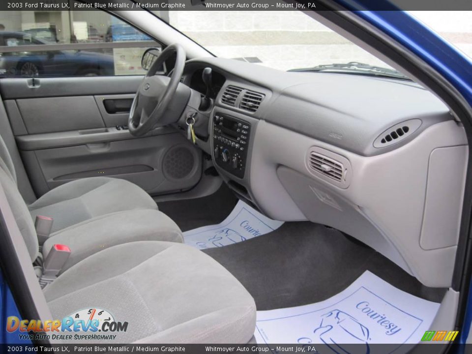 2003 Ford Taurus LX Patriot Blue Metallic / Medium Graphite Photo #5