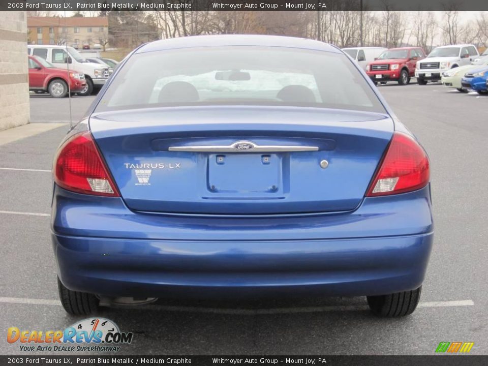 2003 Ford Taurus LX Patriot Blue Metallic / Medium Graphite Photo #8