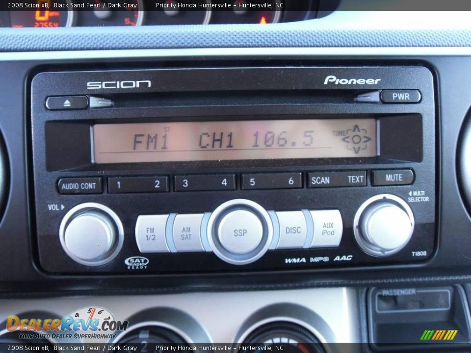 2008 Scion xB Black Sand Pearl / Dark Gray Photo #22