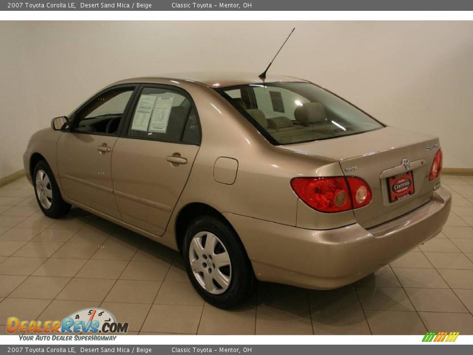 2007 Toyota Corolla LE Desert Sand Mica / Beige Photo #5
