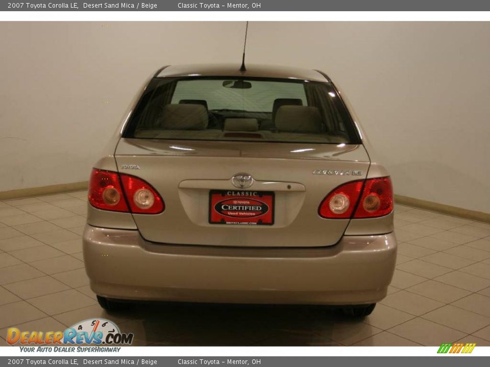 2007 Toyota Corolla LE Desert Sand Mica / Beige Photo #6