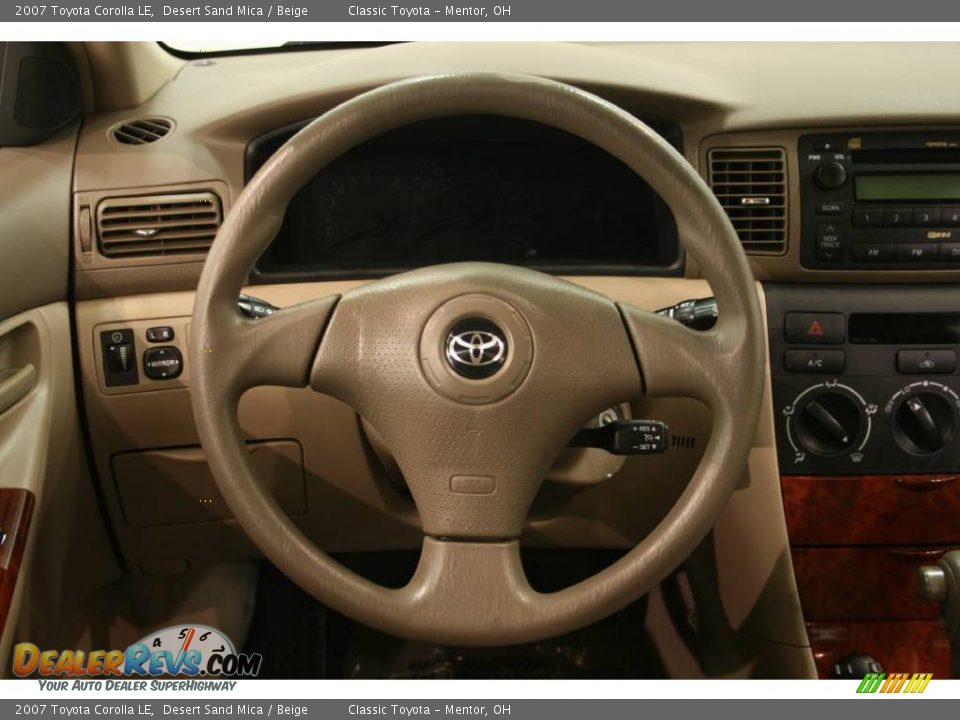 2007 Toyota Corolla LE Desert Sand Mica / Beige Photo #10
