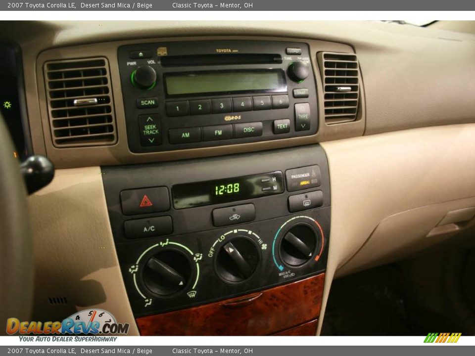 2007 Toyota Corolla LE Desert Sand Mica / Beige Photo #13