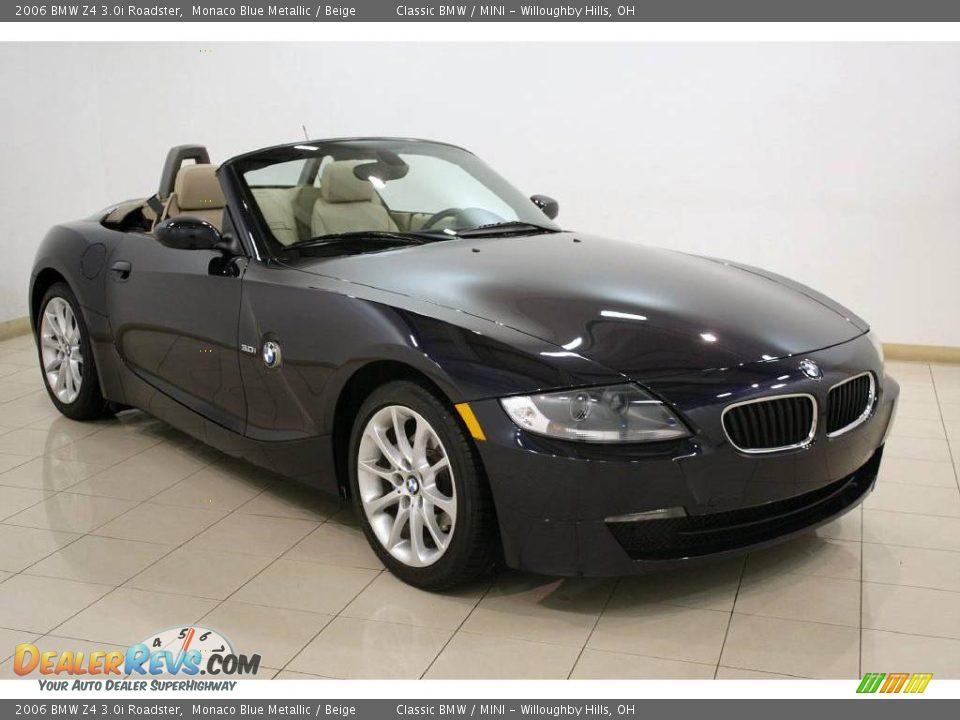 2006 BMW Z4 3.0i Roadster Monaco Blue Metallic / Beige Photo #1