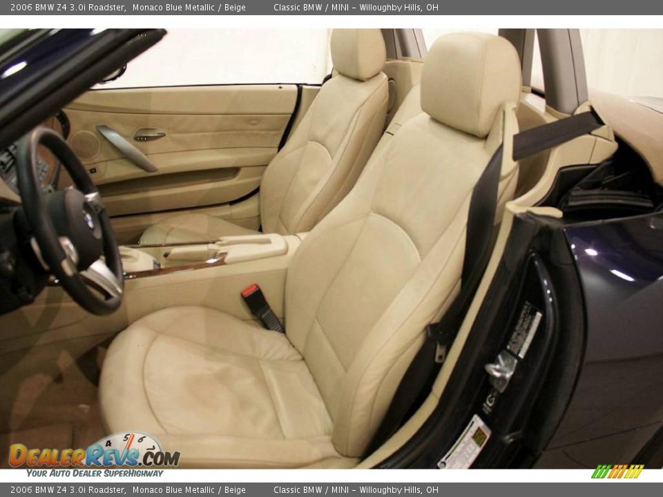 2006 BMW Z4 3.0i Roadster Monaco Blue Metallic / Beige Photo #12