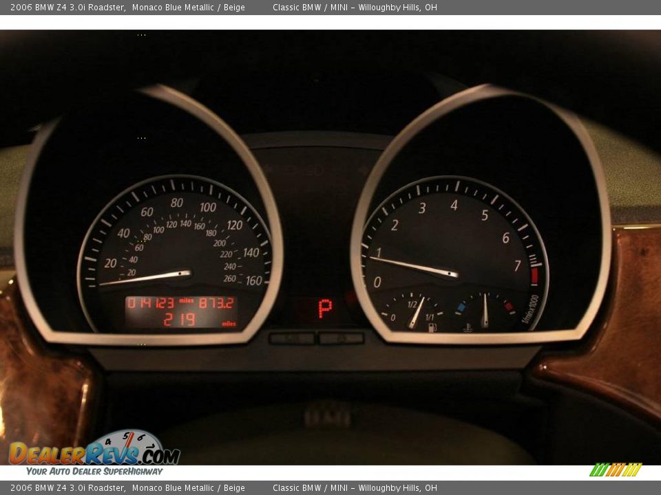 2006 BMW Z4 3.0i Roadster Monaco Blue Metallic / Beige Photo #14