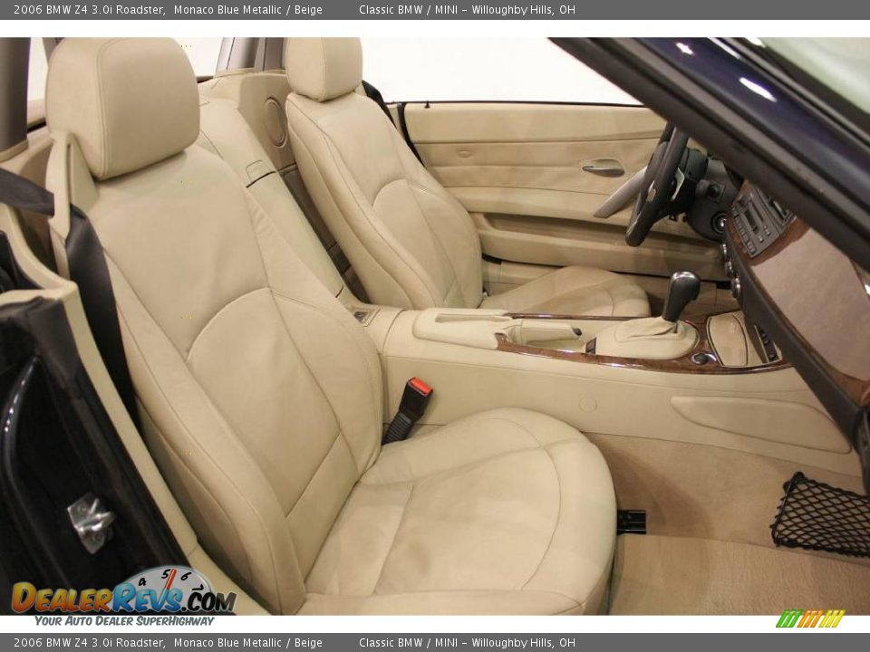 2006 BMW Z4 3.0i Roadster Monaco Blue Metallic / Beige Photo #18