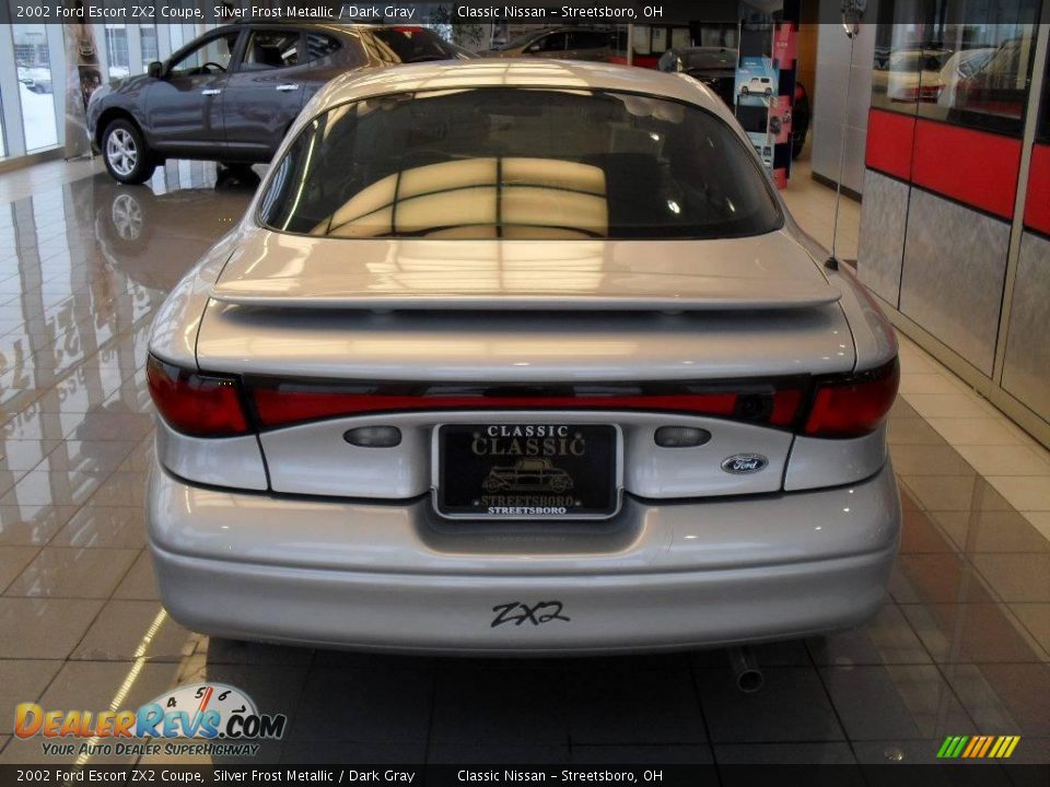 2002 Ford Escort ZX2 Coupe Silver Frost Metallic / Dark Gray Photo #6