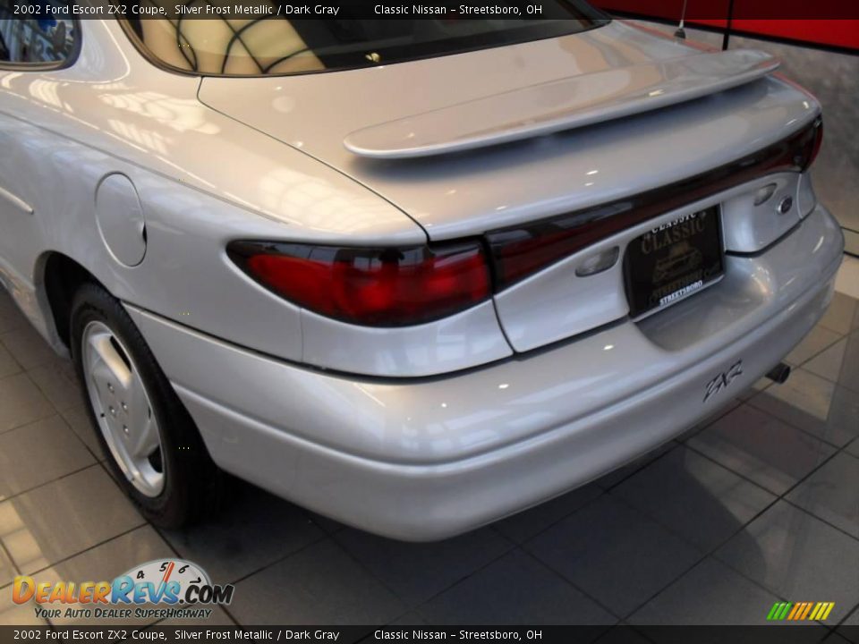 2002 Ford Escort ZX2 Coupe Silver Frost Metallic / Dark Gray Photo #9
