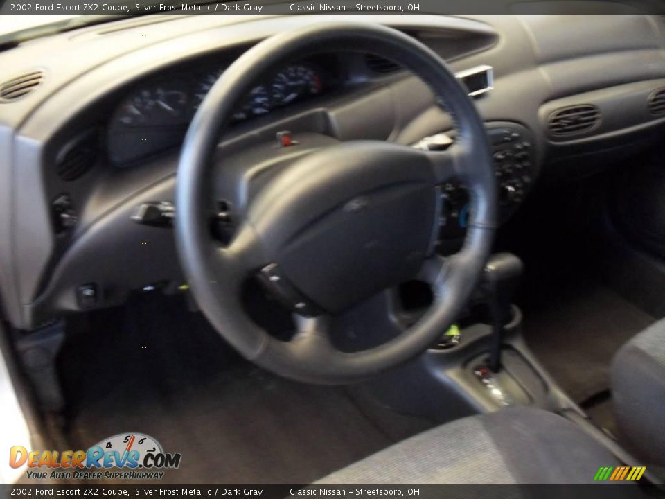 2002 Ford Escort ZX2 Coupe Silver Frost Metallic / Dark Gray Photo #14