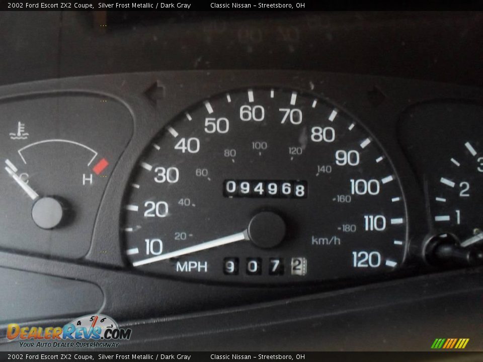 2002 Ford Escort ZX2 Coupe Silver Frost Metallic / Dark Gray Photo #22