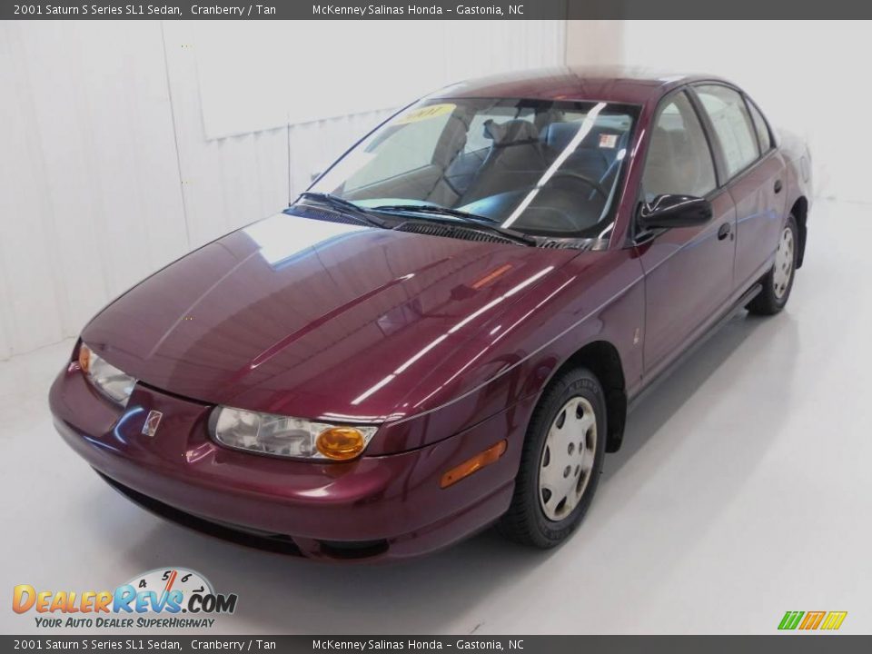 2001 Saturn S Series SL1 Sedan Cranberry / Tan Photo #1