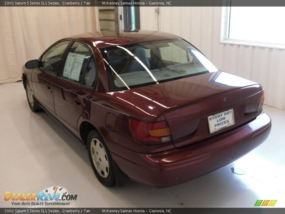 2001 Saturn S Series SL1 Sedan Cranberry / Tan Photo #3