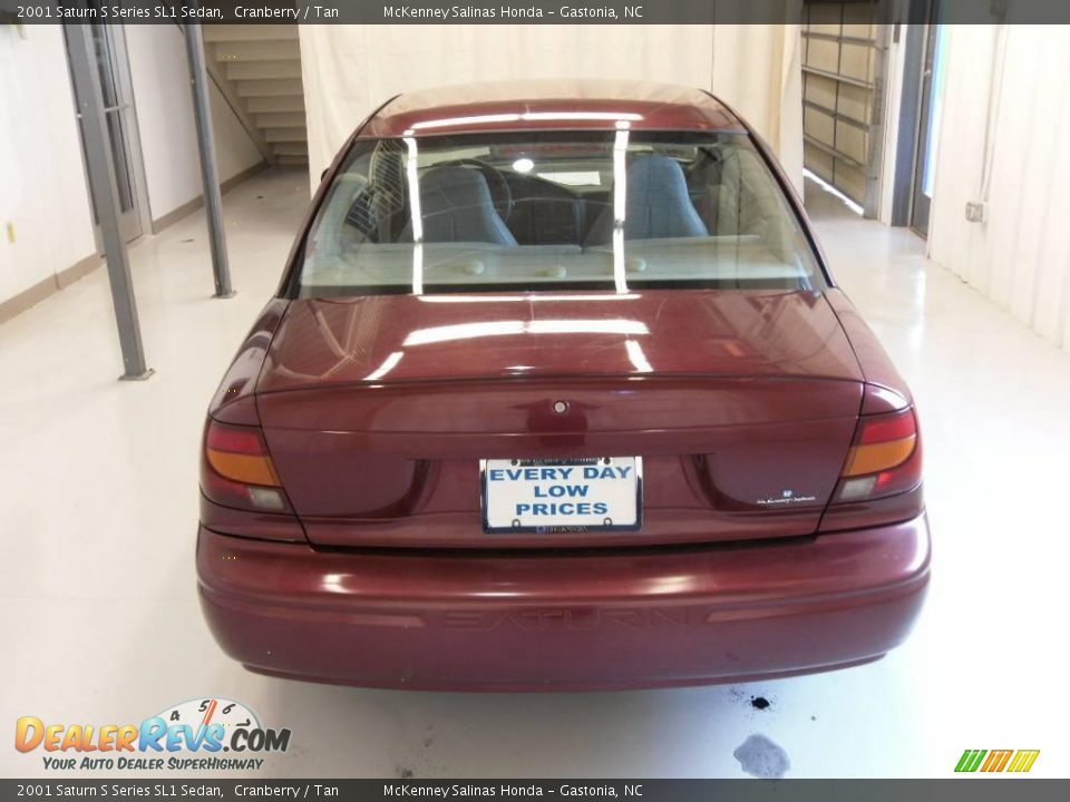 2001 Saturn S Series SL1 Sedan Cranberry / Tan Photo #4