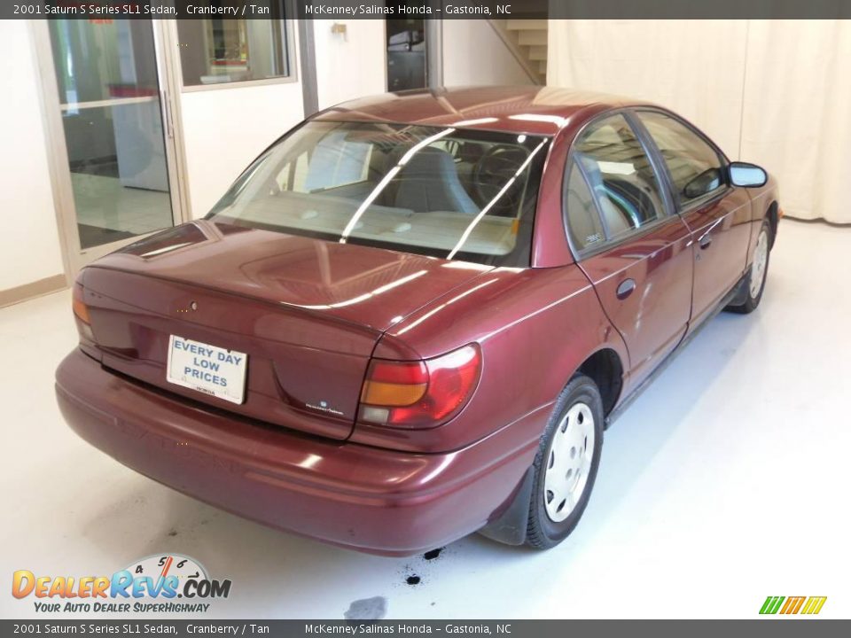 2001 Saturn S Series SL1 Sedan Cranberry / Tan Photo #5