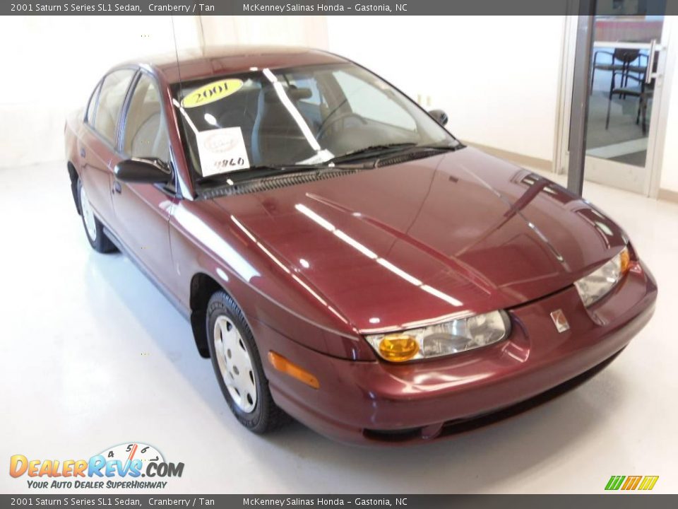 2001 Saturn S Series SL1 Sedan Cranberry / Tan Photo #6