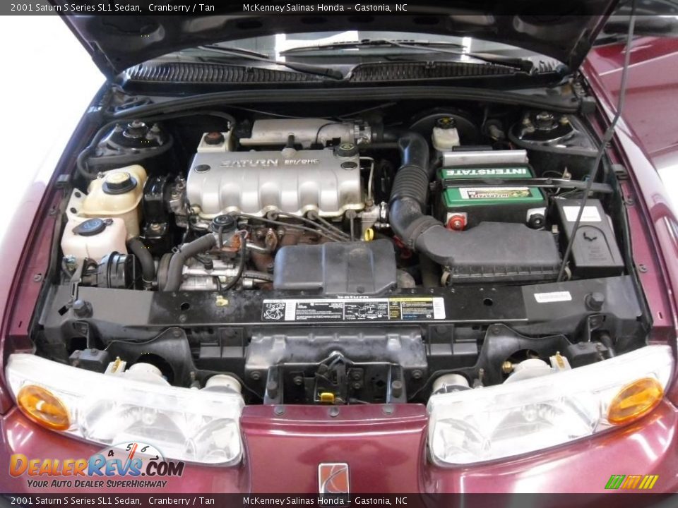 2001 Saturn S Series SL1 Sedan Cranberry / Tan Photo #24