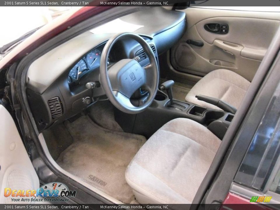 2001 Saturn S Series SL1 Sedan Cranberry / Tan Photo #29
