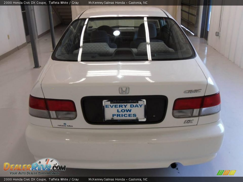 2000 Honda Civic DX Coupe Taffeta White / Gray Photo #3