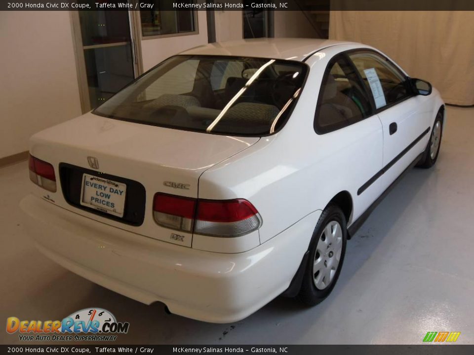 2000 Honda Civic DX Coupe Taffeta White / Gray Photo #4