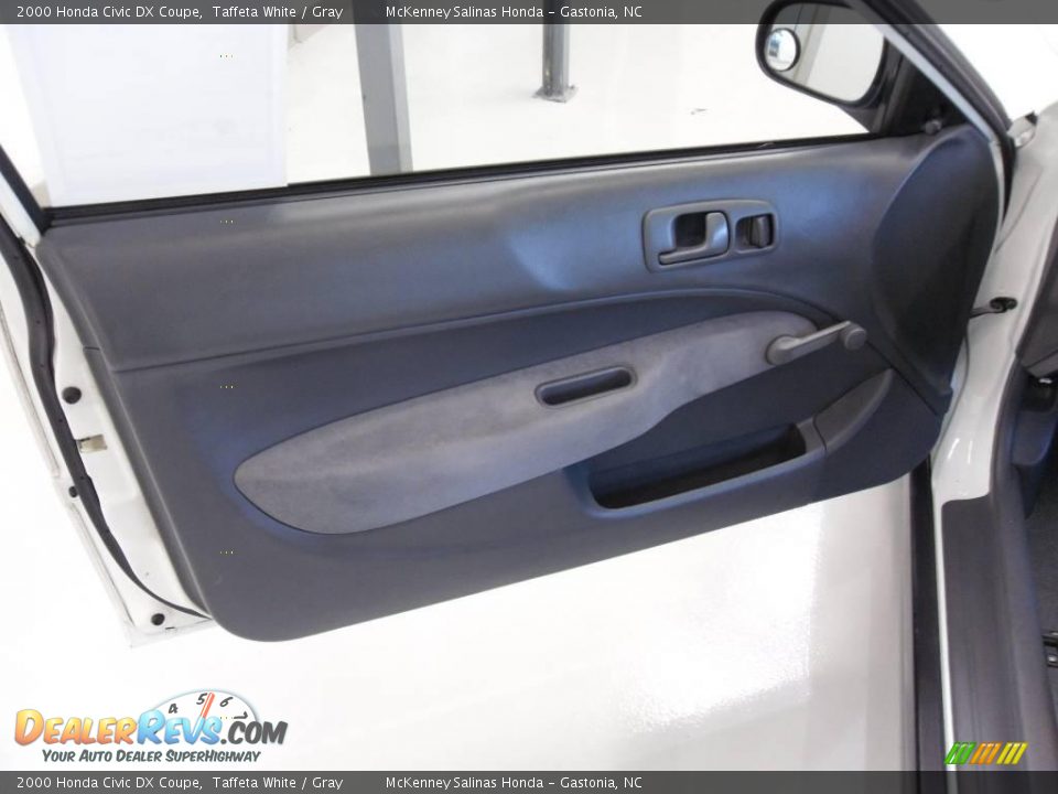 2000 Honda Civic DX Coupe Taffeta White / Gray Photo #7