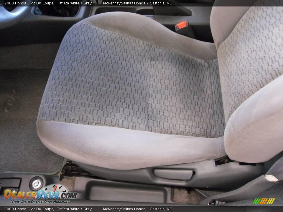 2000 Honda Civic DX Coupe Taffeta White / Gray Photo #8