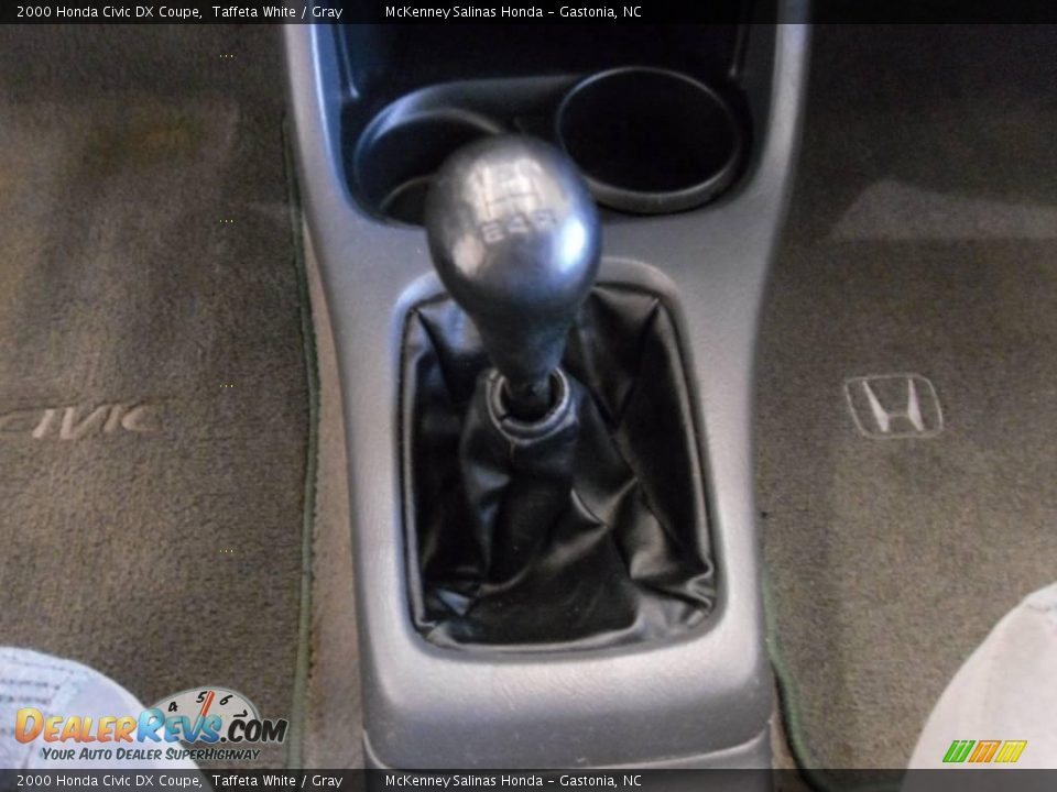 2000 Honda Civic DX Coupe Taffeta White / Gray Photo #12