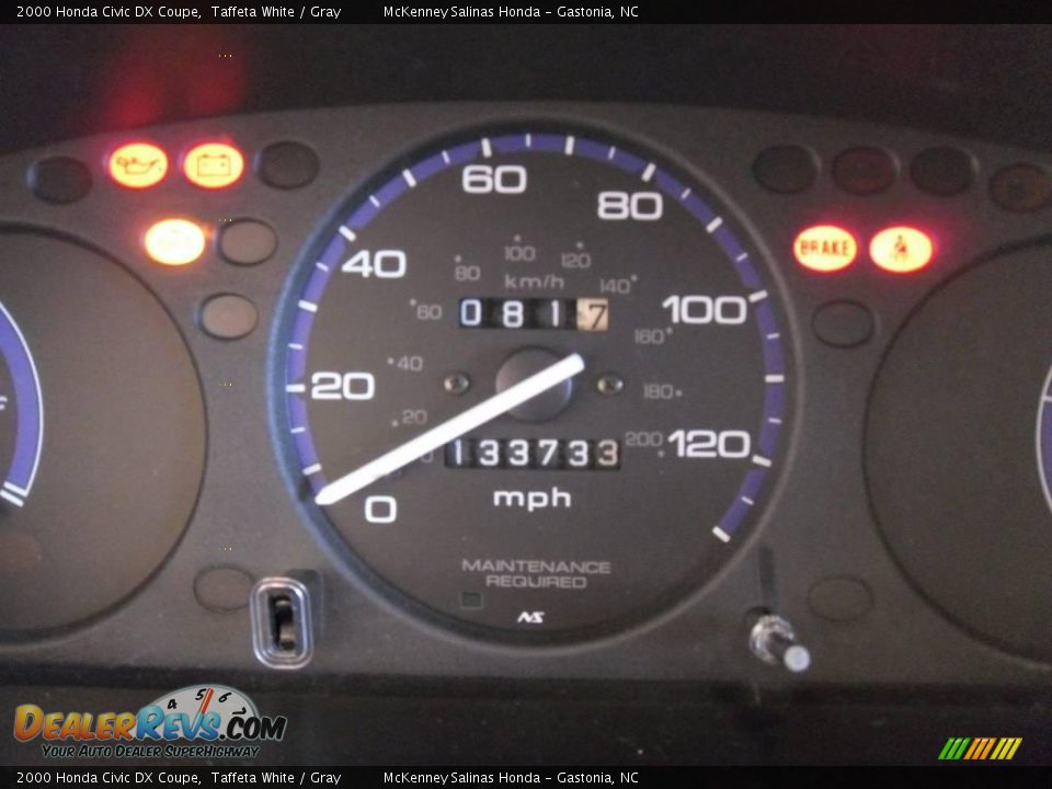 2000 Honda Civic DX Coupe Taffeta White / Gray Photo #14