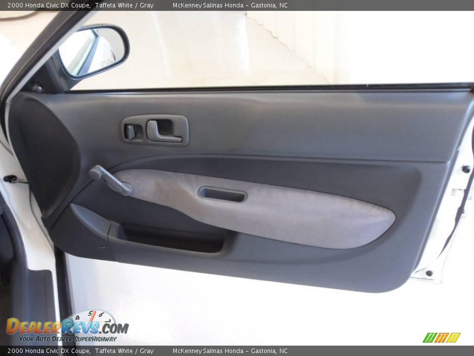 2000 Honda Civic DX Coupe Taffeta White / Gray Photo #19