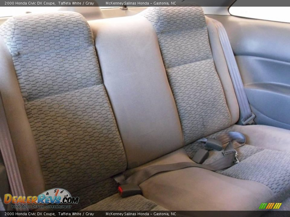 2000 Honda Civic DX Coupe Taffeta White / Gray Photo #20
