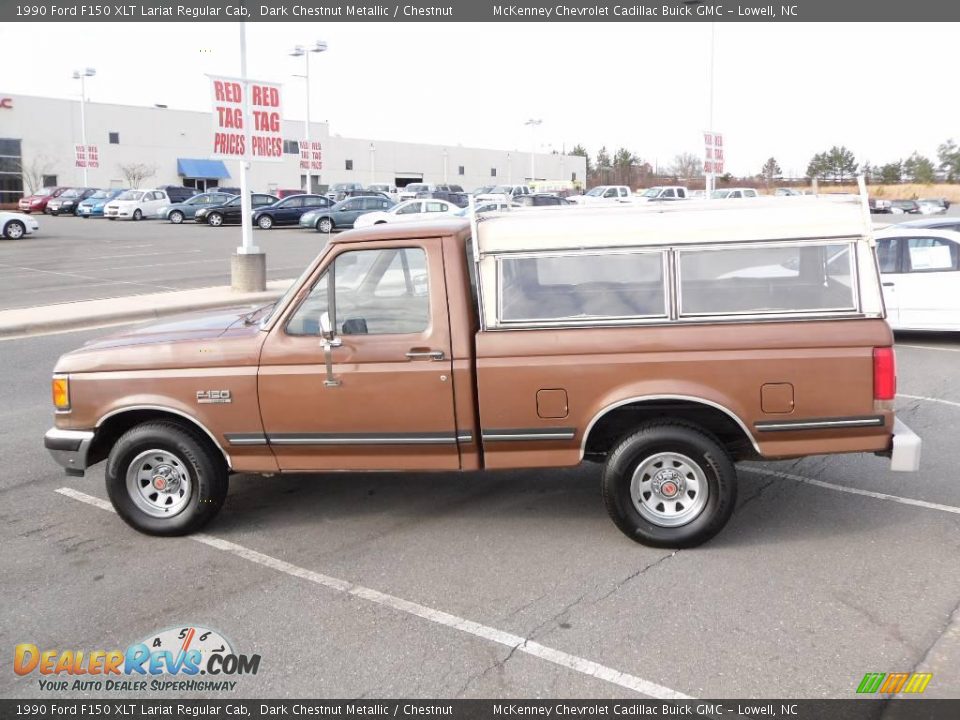 Dark Chestnut Metallic 1990 Ford F150 XLT Lariat Regular Cab Photo #2