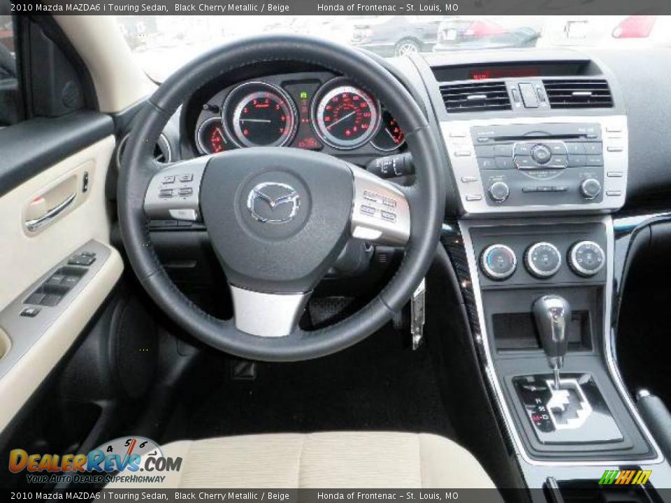 2010 Mazda MAZDA6 i Touring Sedan Black Cherry Metallic / Beige Photo #13