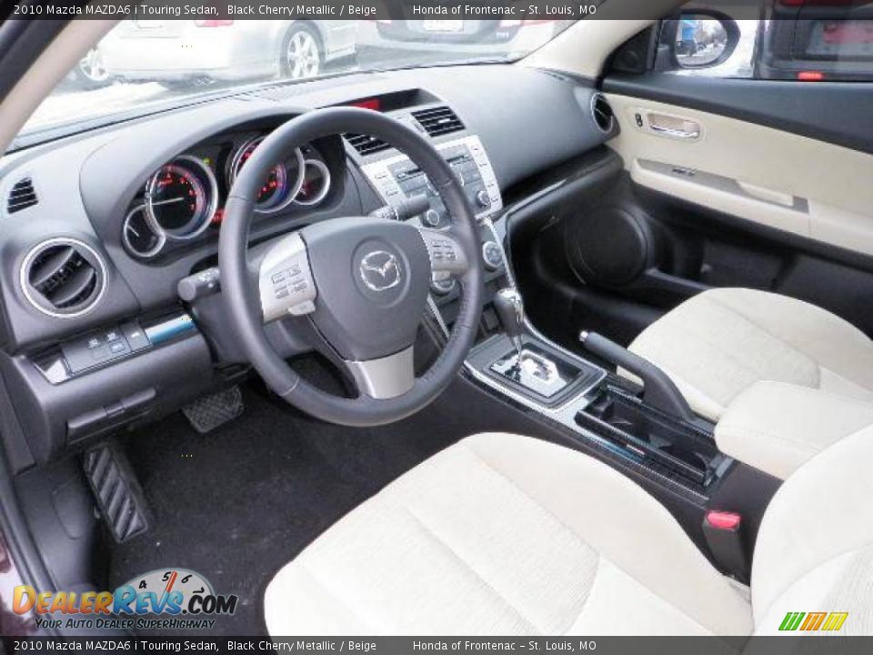 2010 Mazda MAZDA6 i Touring Sedan Black Cherry Metallic / Beige Photo #18