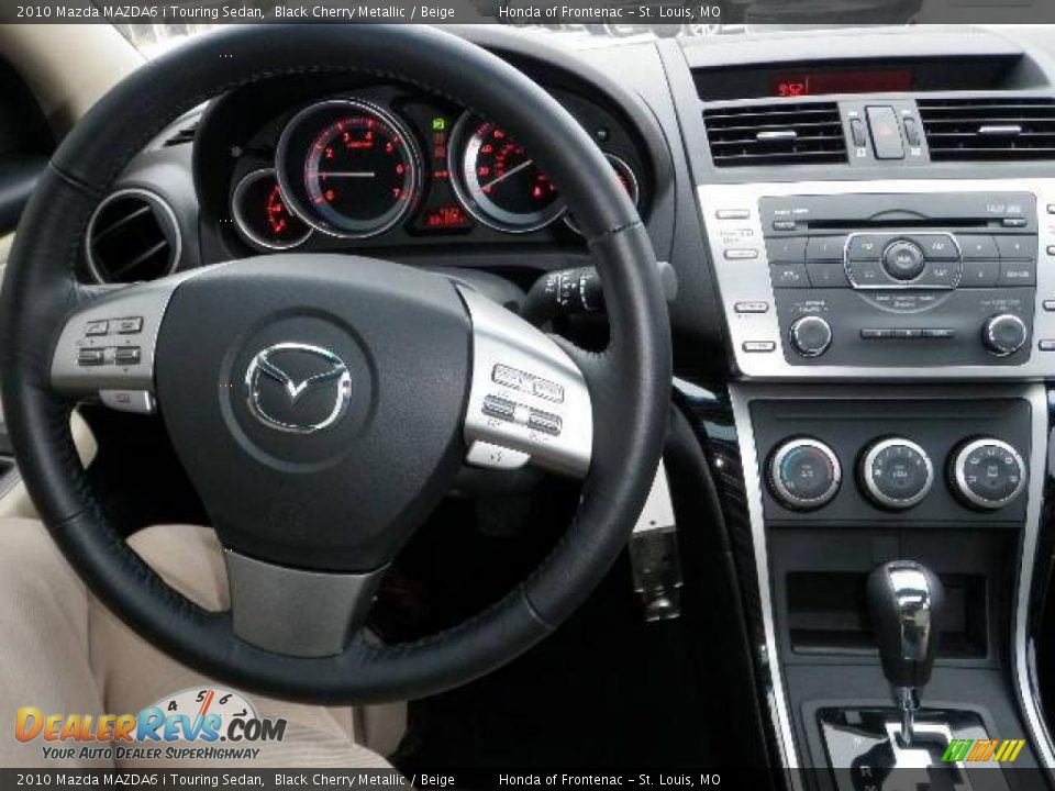 2010 Mazda MAZDA6 i Touring Sedan Black Cherry Metallic / Beige Photo #19