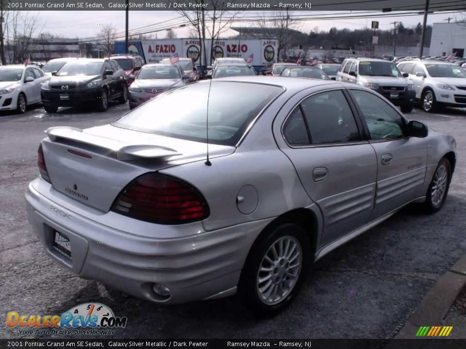 2001 Pontiac Grand Am SE Sedan Galaxy Silver Metallic / Dark Pewter Photo #7