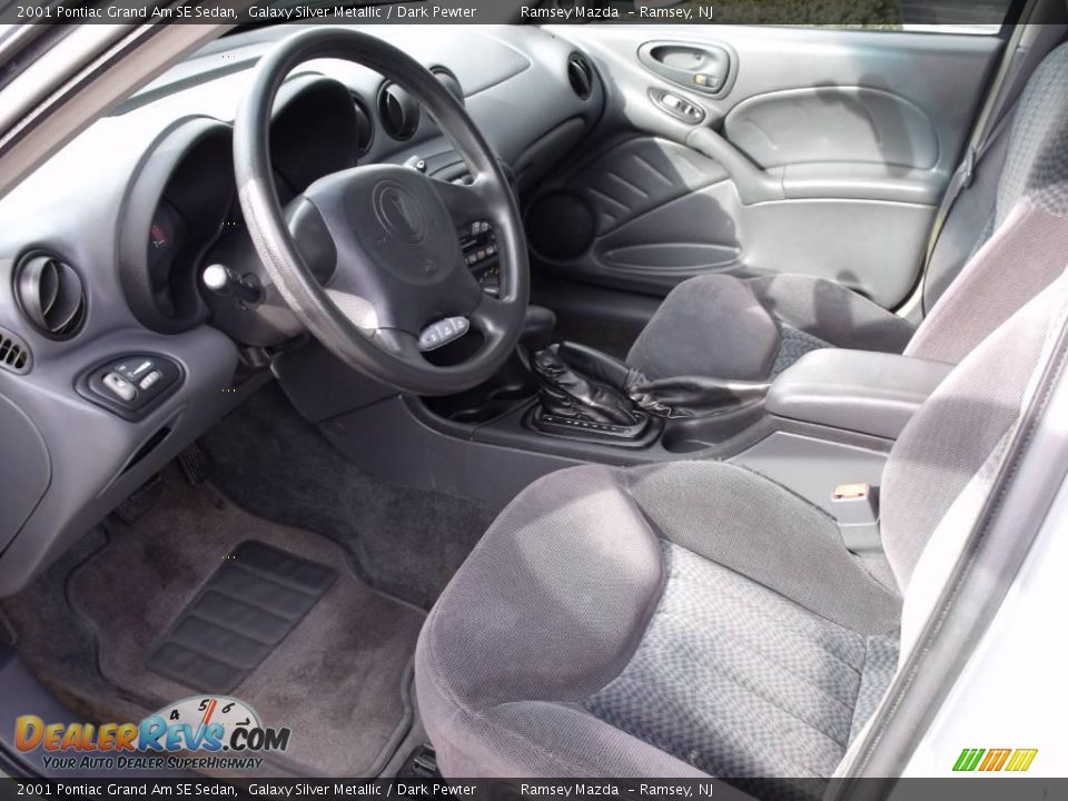 2001 Pontiac Grand Am SE Sedan Galaxy Silver Metallic / Dark Pewter Photo #12