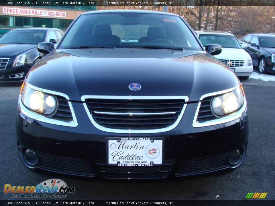 2008 Saab 9-5 2.3T Sedan Jet Black Metallic / Black Photo #2