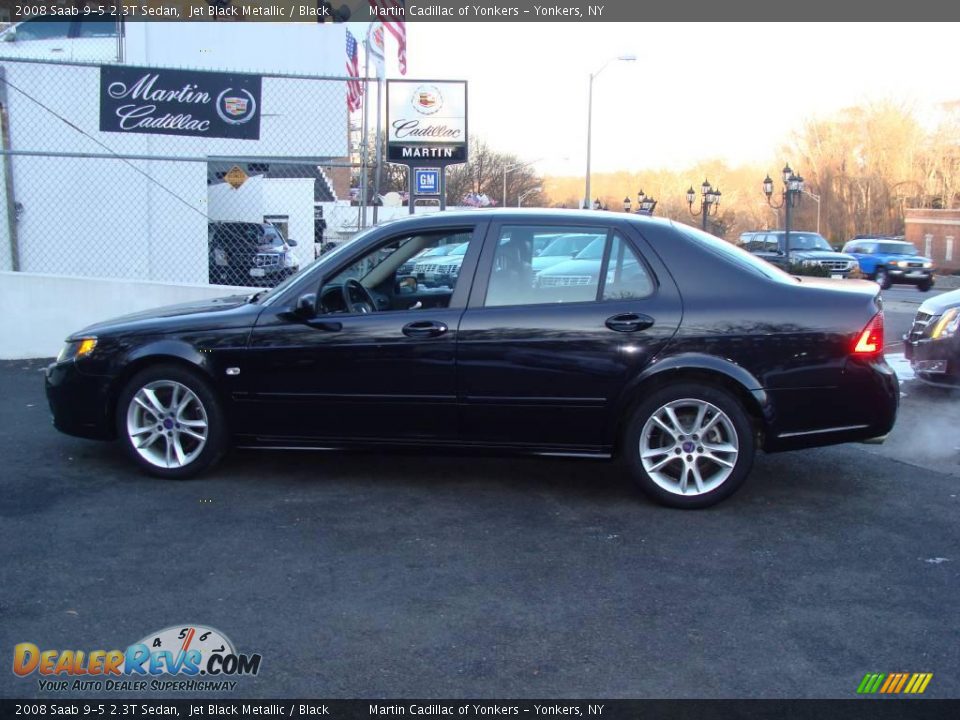 2008 Saab 9-5 2.3T Sedan Jet Black Metallic / Black Photo #8
