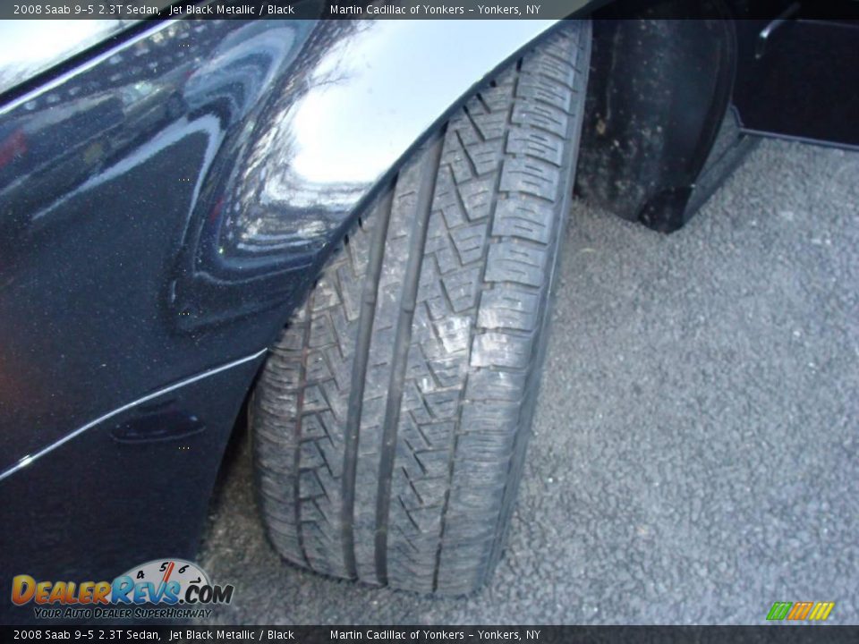 2008 Saab 9-5 2.3T Sedan Jet Black Metallic / Black Photo #10