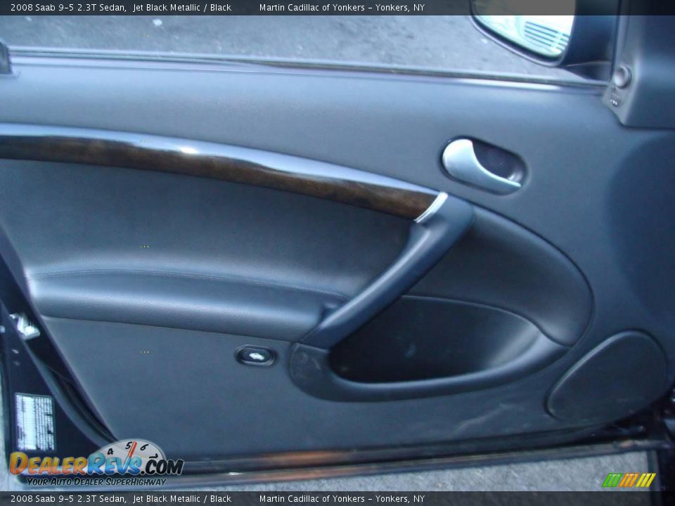 2008 Saab 9-5 2.3T Sedan Jet Black Metallic / Black Photo #11